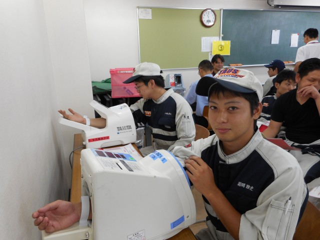 血圧測定中！